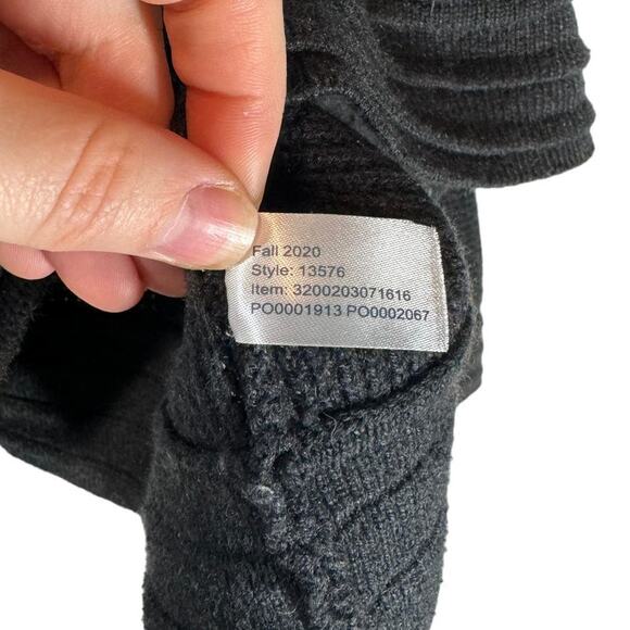 Marine Layer Georgia Hoodie Sweater Charcoal Heather Gray XL Wool Blend - Picture 6 of 8